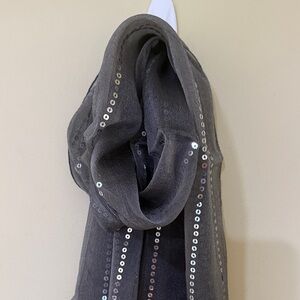 Chic Charcoal Sequin Scarf for women’s | occasions Wrap | Scarf | Accessories